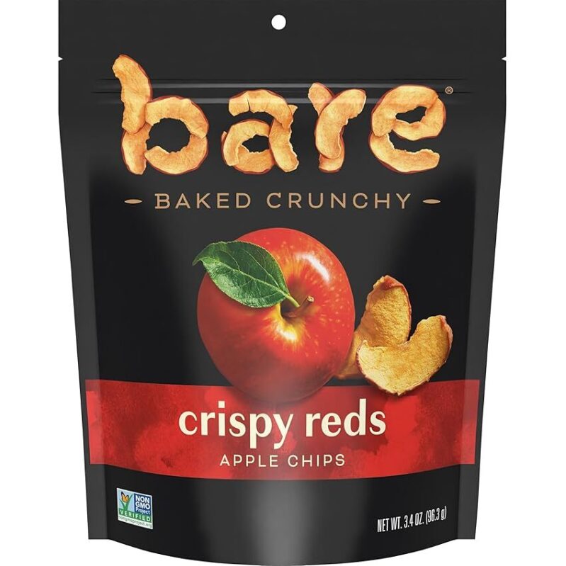 7pk Bare Baked Crunchy Apple Chips, Fujis & Reds, 3.4oz Bag