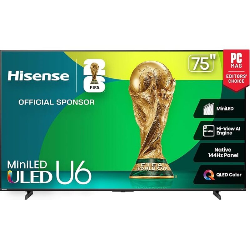Hisense 75U65QF 75-in Mini-LED 4K UHD Smart Fire TV