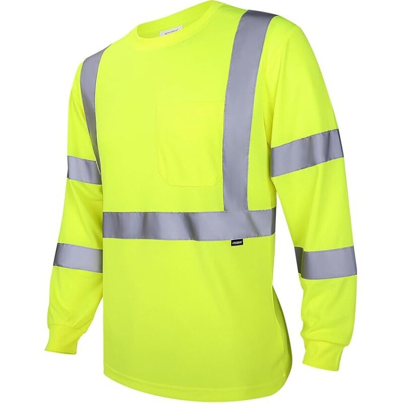 Ticonn Unisex High Visibility Shirt Class 3 for Enhanced Safety