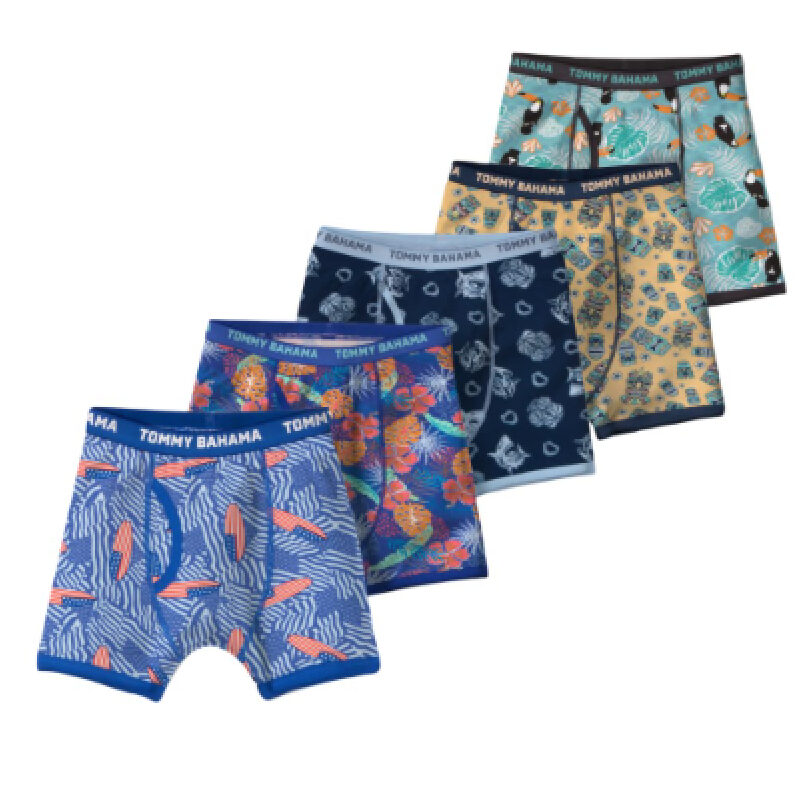 Tommy Bahama Boys' Cotton Boxer Shorts - 5-Pack