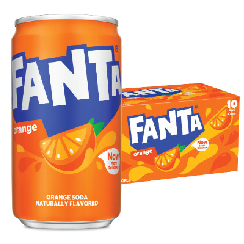 Fanta Orange Soda - 10 Cans, 7.5 fl.oz Each