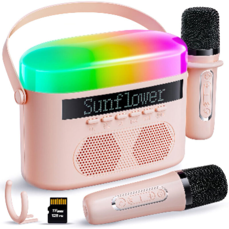 TOPCHASE Kids and Adults Karaoke Machine with 2 Wireless Microphones