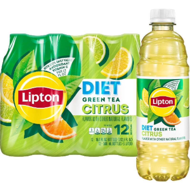 Lipton Diet Green Tea Citrus - 16.9fl.oz, 12 Bottles