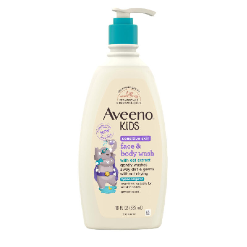 Aveeno Kids Gentle Face & Body Wash for Sensitive Skin