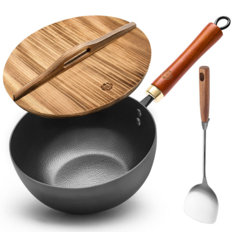High-Quality Cast Iron Wok - Perfect for Home Cooking