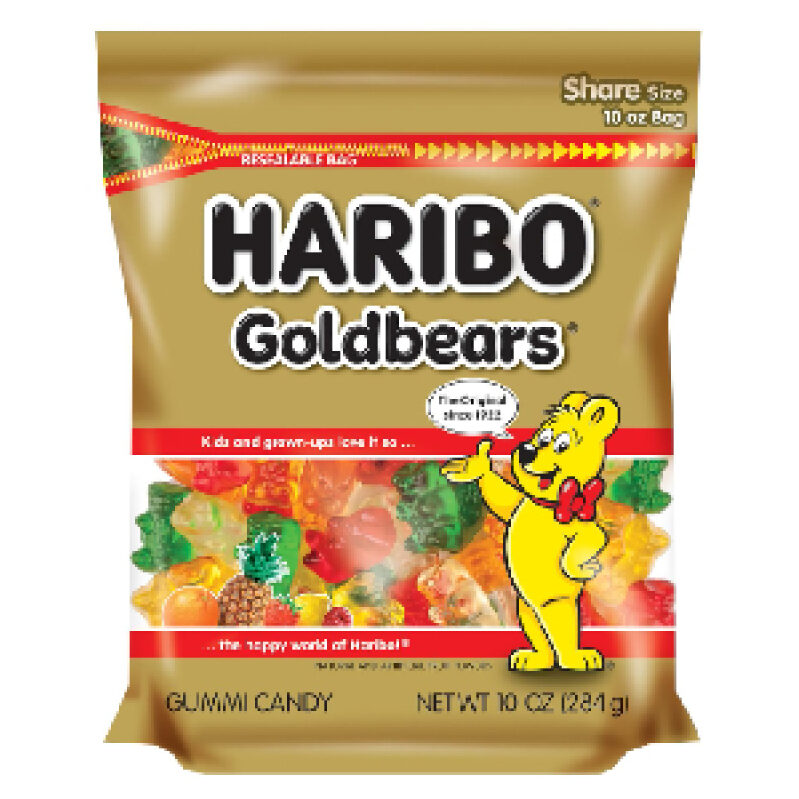 Haribo Original Goldbears Gummies - 10oz Bags, 8 Pack