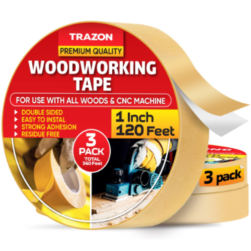 High-Quality Double-Sided Woodworking Tape - 3 Rolls