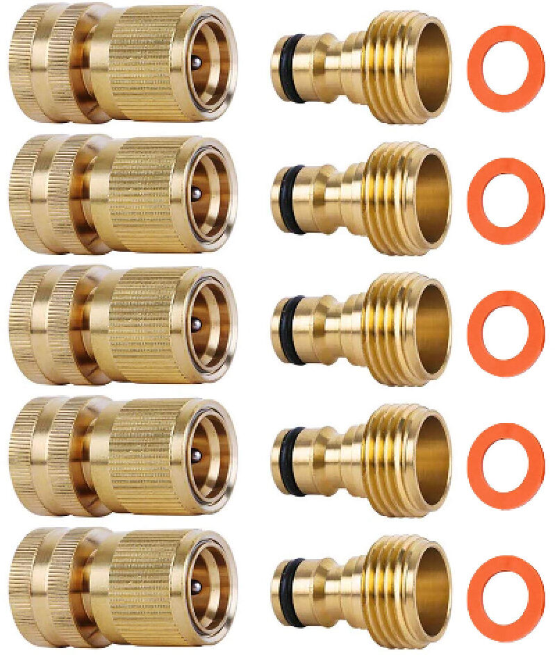 Solid Brass Garden Hose Quick Connectors - Reliable and Durable