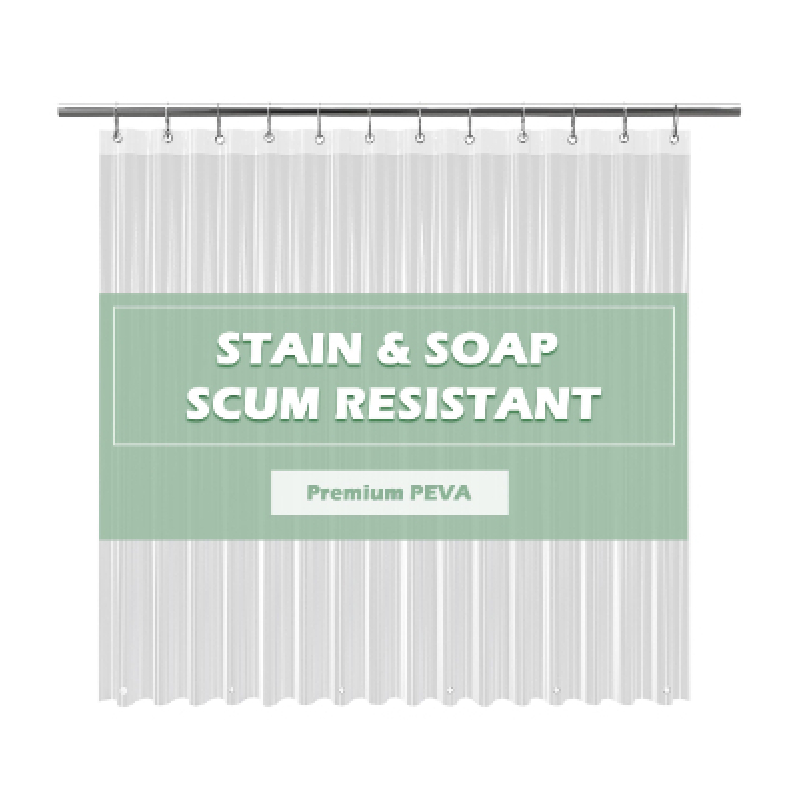 EHZNZIE Clear Shower Curtain - 72x72 Inches