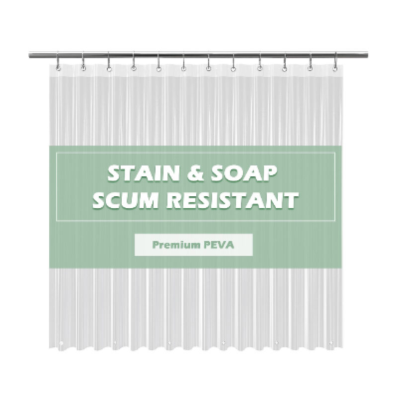 EHZNZIE Clear Shower Curtain - 72x72 Inches