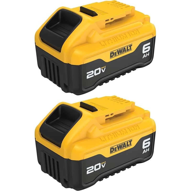 Power Up with DEWALT 20V MAX 6 Ah Lithium Ion Batteries - Reliable and Long-lasting