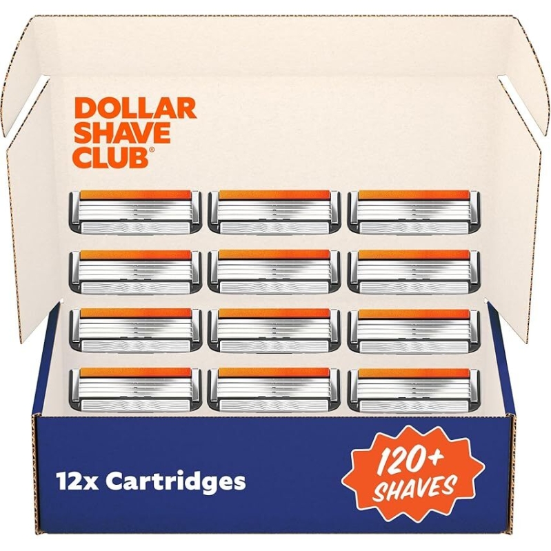 12 Pack Dollar Shave Club 4 Blade Razor Refills: Precision and Value