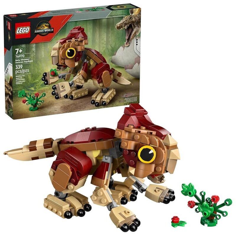 LEGO Jurassic World Baby Dinosaur Dolores: Aquilops Kids Toy - Engaging Build & Play
