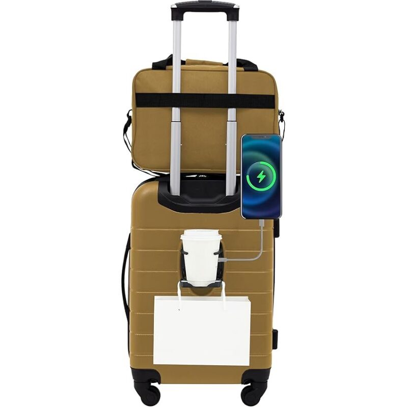 Wrangler Smart Spinner Hardside Luggage 2 Piece Set - Smart Travel Essentials