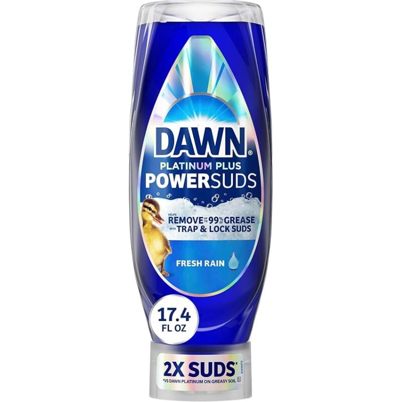 Powerful Dawn Platinum Plus PowerSuds Liquid Dish Soap - Fresh Rain Scent