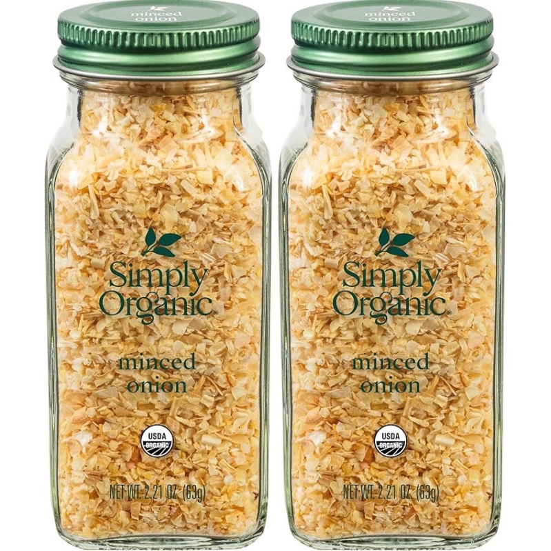 2-Pack Simply Organic Certified Organic Minced White Onion - 2.21 oz Each