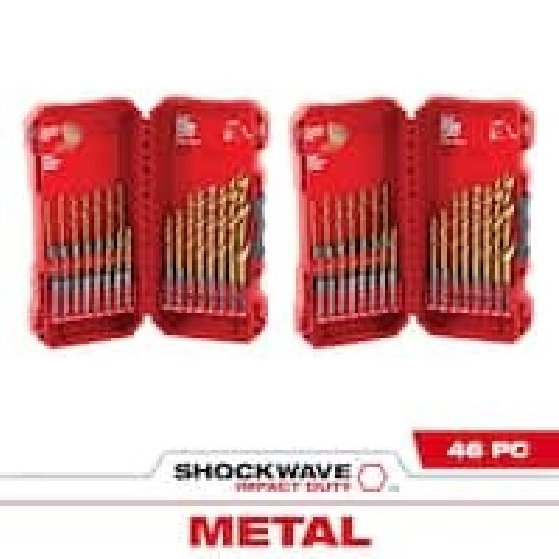 Milwaukee Shockwave Impact Duty Titanium Drill Bit Set - 46-Piece