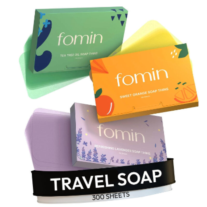 Fomin Antibacterial Soap Sheets - 300 Sheets, Ideal for Travel