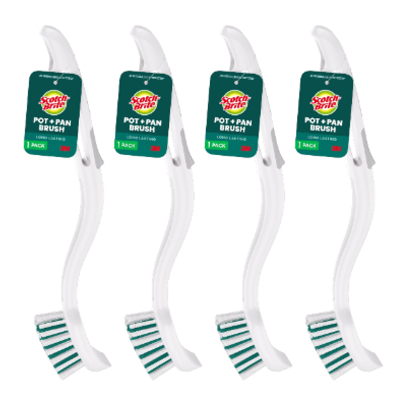 Scotch-Brite Pot & Pan Brush Set of 4 - Durable and Effective Cleaning