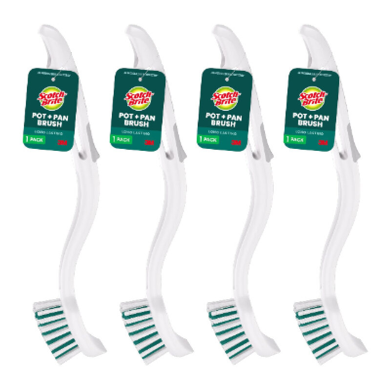 Scotch-Brite Pot & Pan Brush Set of 4 - Durable and Effective Cleaning