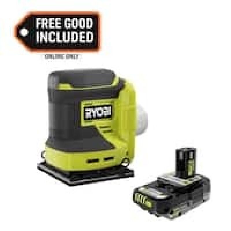 RYOBI ONE+ 18V Cordless 1/4 Sheet Sander with Battery