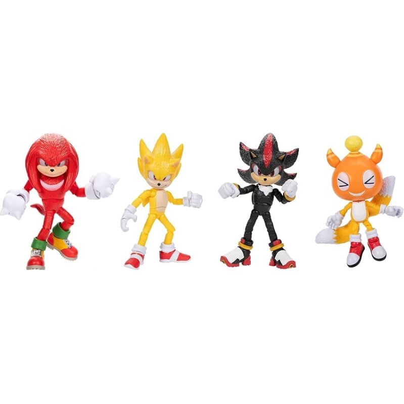 4-Pack Sonic The Hedgehog 3 Movie 5-In Action Figure