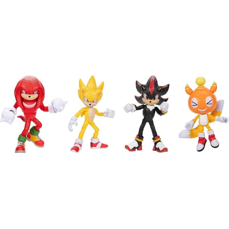 4-Pack Sonic The Hedgehog 3 Movie 5-In Action Figure