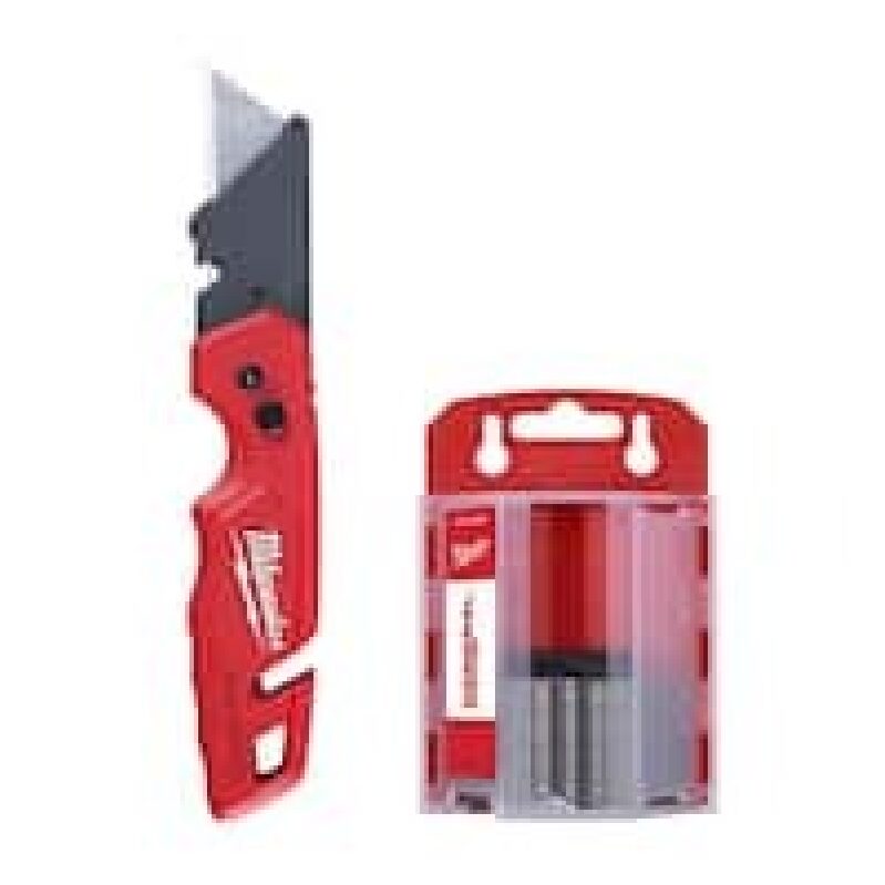 Milwaukee FASTBACK Folding Utility Knife with Blade Storage & 50-Pk Blade Set