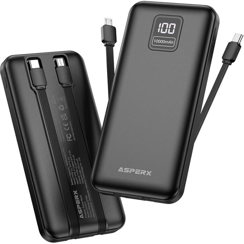 AsperX 10000mAh Portable Charger 2-Pack - Reliable Power On-The-Go
