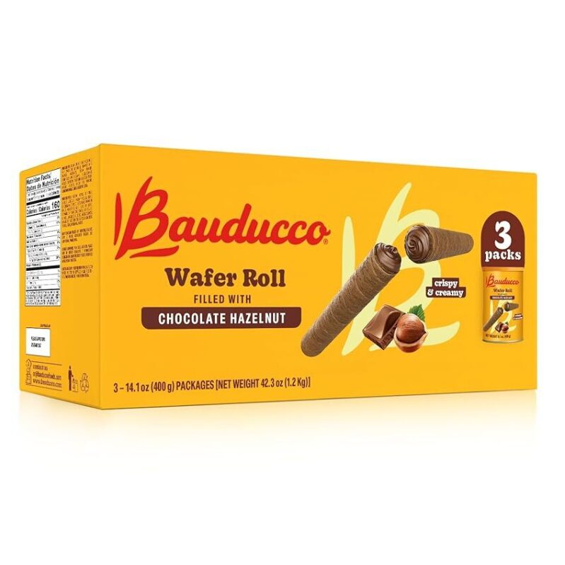 3pk Bauducco Wafer Rolls Creamy Hazelnut 42.3oz - Indulge in Crunchy Delight