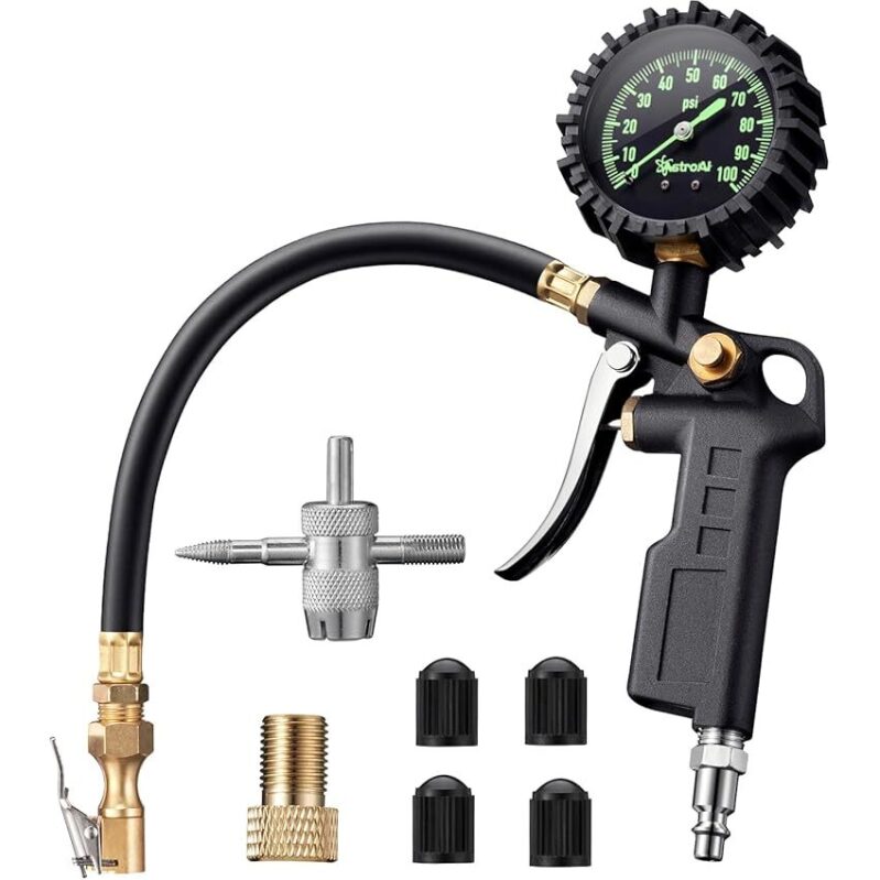AstroAI Tire Pressure Gauge with Inflator - Multifunction Tire Gauge