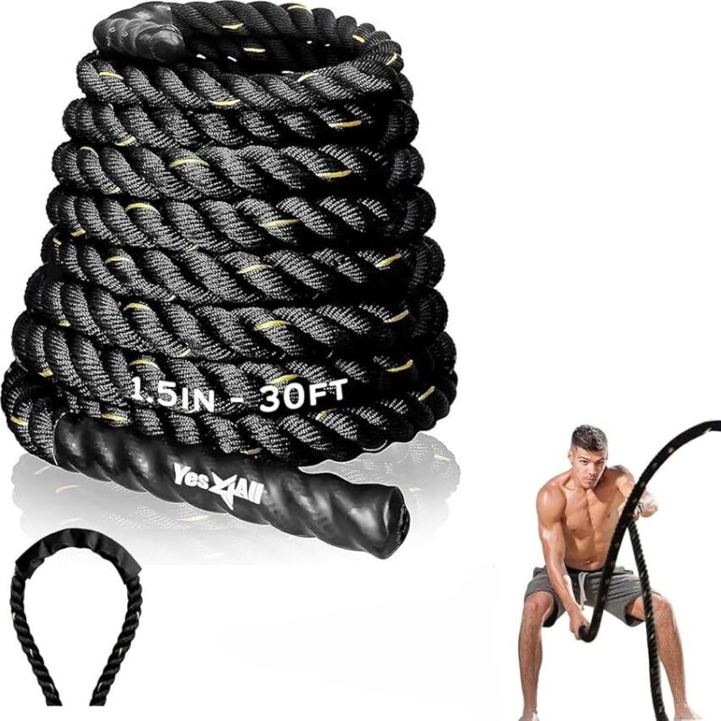 1.5-inch Thick Battle Rope for Intense Workouts - 30ft Length
