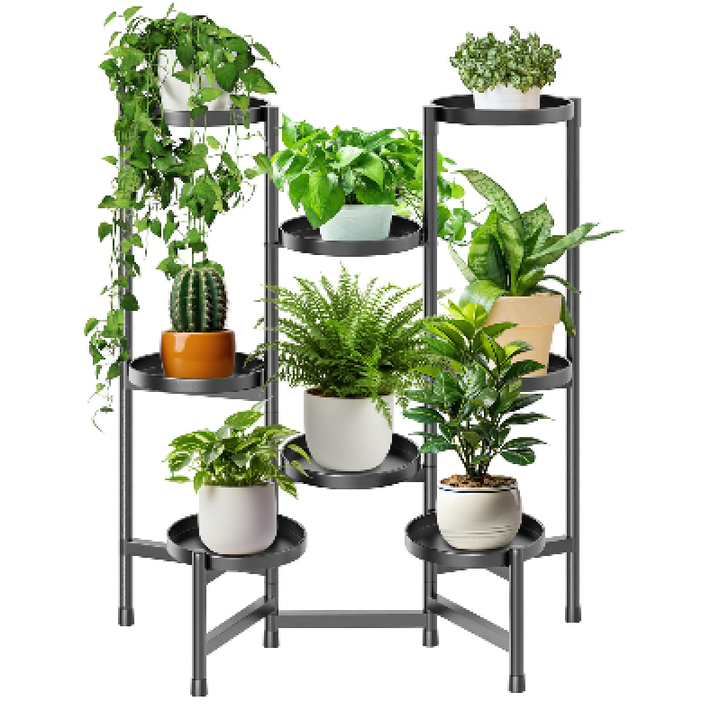 Adjustable Black Indoor Plant Stand - Perfect for Any Space