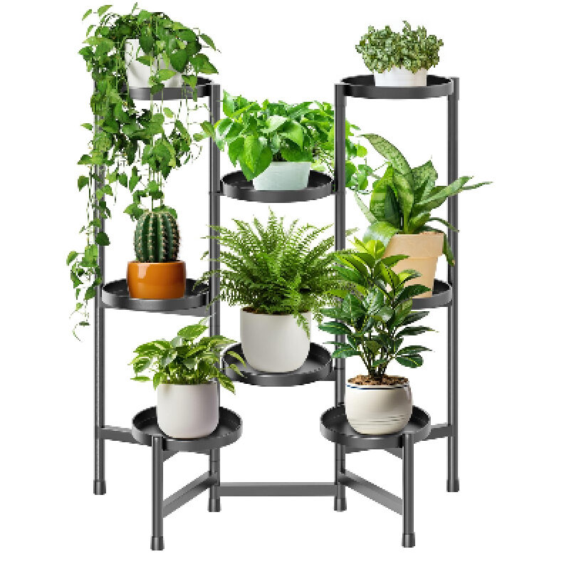 Adjustable Black Indoor Plant Stand - Perfect for Any Space
