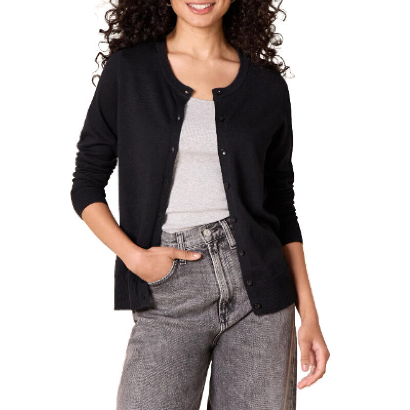 Amazon Essentials Women's Crewneck Cardigan Sweater - Timeless Elegance