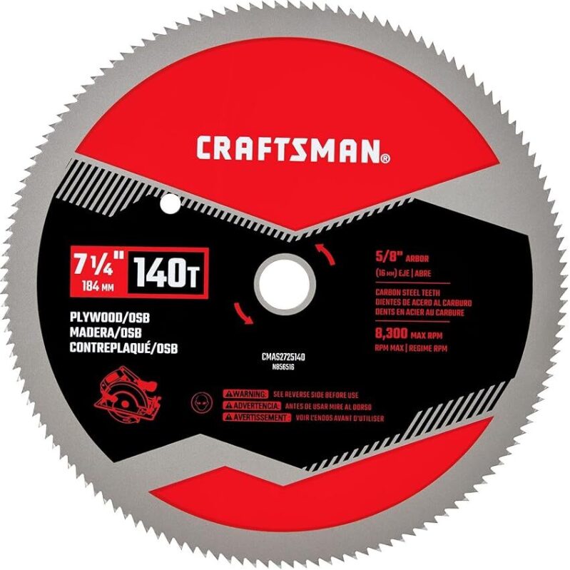 7-1/4-in 140 Tooth Fine Finish Carbon Circular Saw Blade
