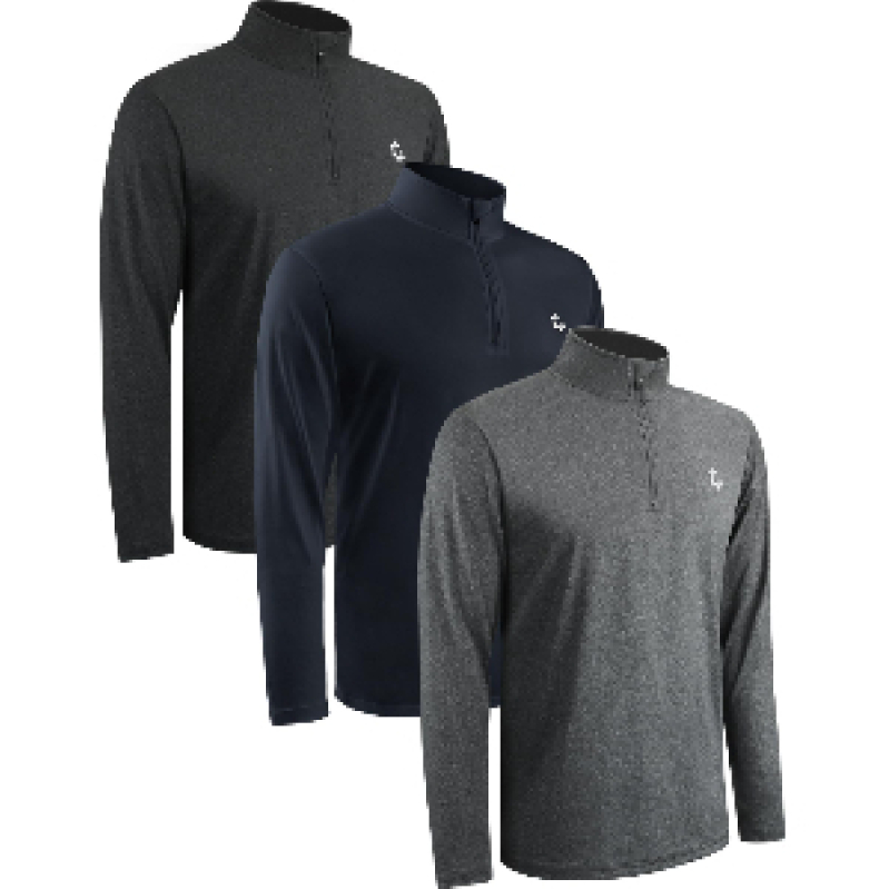 JumGear-Life Men's Quarter Zip Sweaters 3-Pack