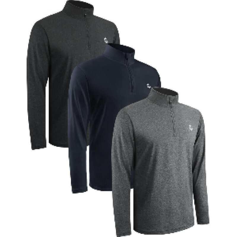 JumGear-Life Men's Quarter Zip Sweaters 3-Pack