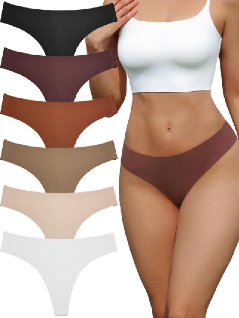 RoyalBelle Women's V-Waist Seamless Underwear, 6-Piece Set