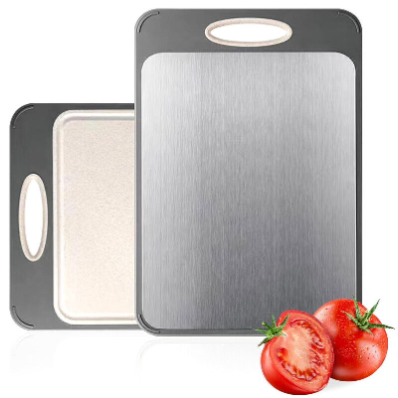 Stainless Steel Wheat Straw Double Sided Cutting Board