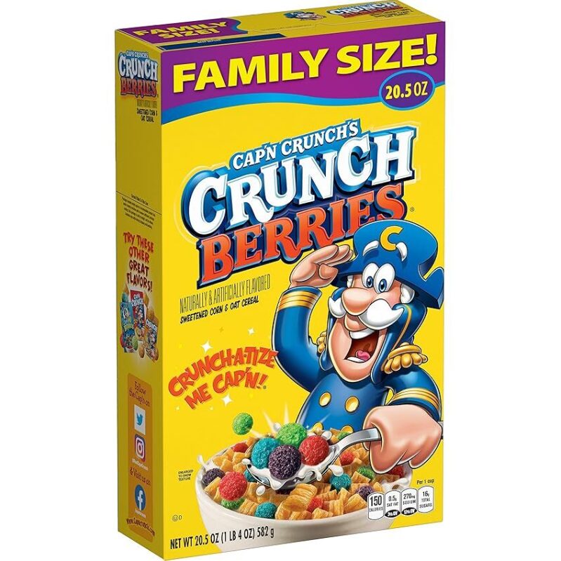 Cap'n Crunch Crunch Berries Cereal - Family Size, 20.5oz