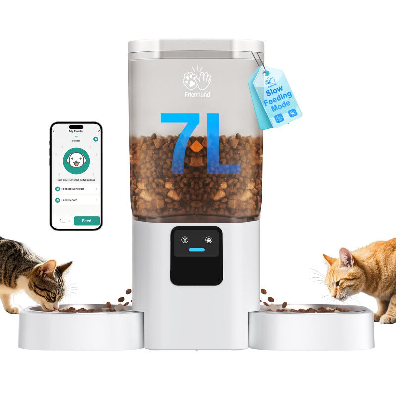 Smart Automatic Pet Feeder - 7L Capacity, Dual Feeding Bowls