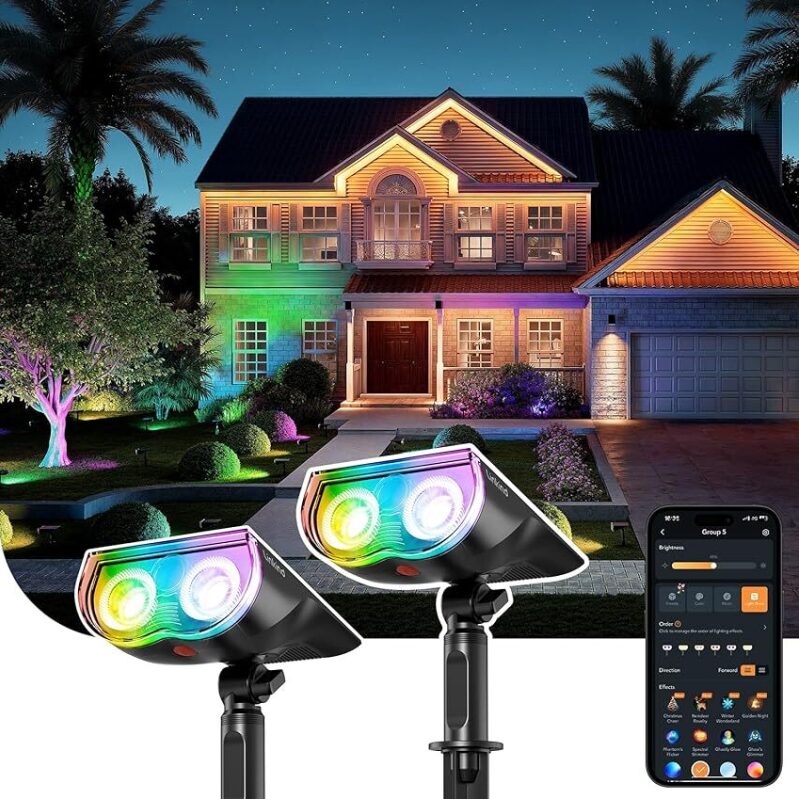 Linkind SL5C Solar Landscape Spotlights (2-Pack): Smart, Efficient, Long-Lasting Outdoor Lighting