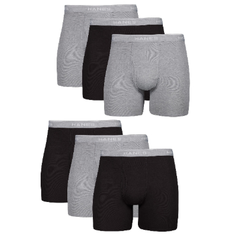 Hanes Men's Boxer Briefs 6-Pack - Comfort Meets Style