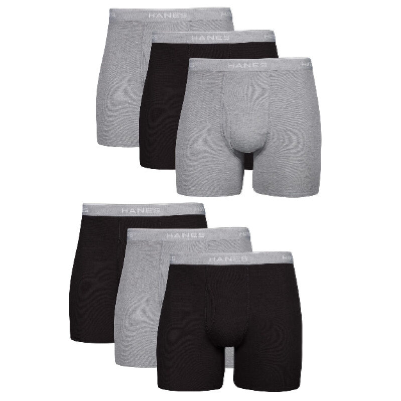Hanes Men's Boxer Briefs 6-Pack - Comfort Meets Style