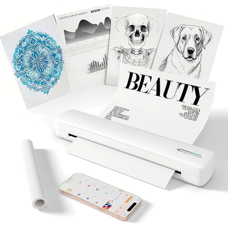 Tagzilo C80 8.5x11-in Inkless Thermal Portable Wireless Printer - Smart Printing Solution