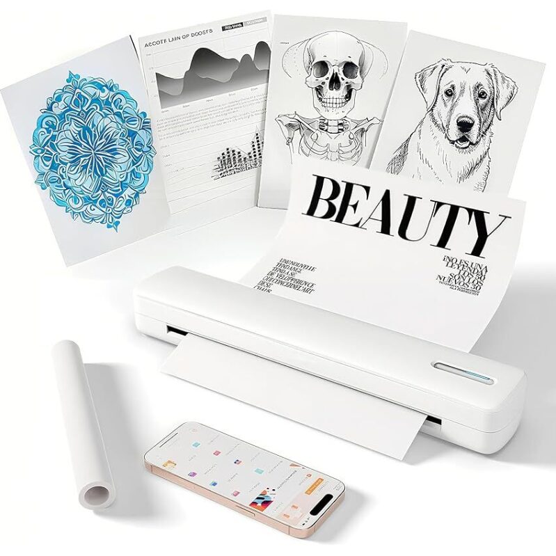 Tagzilo C80 8.5x11-in Inkless Thermal Portable Wireless Printer - Smart Printing Solution