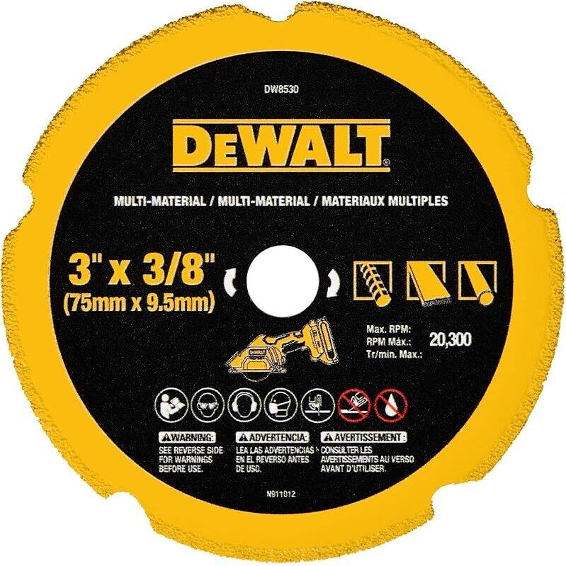 High-Endurance DEWALT 3-in Cut Off Wheel for Precision Cutting