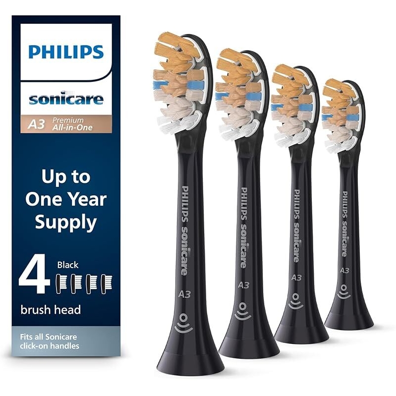 Philips Sonicare A3 All-in-One Replacement Electric Toothbrush Heads - 4 Pack