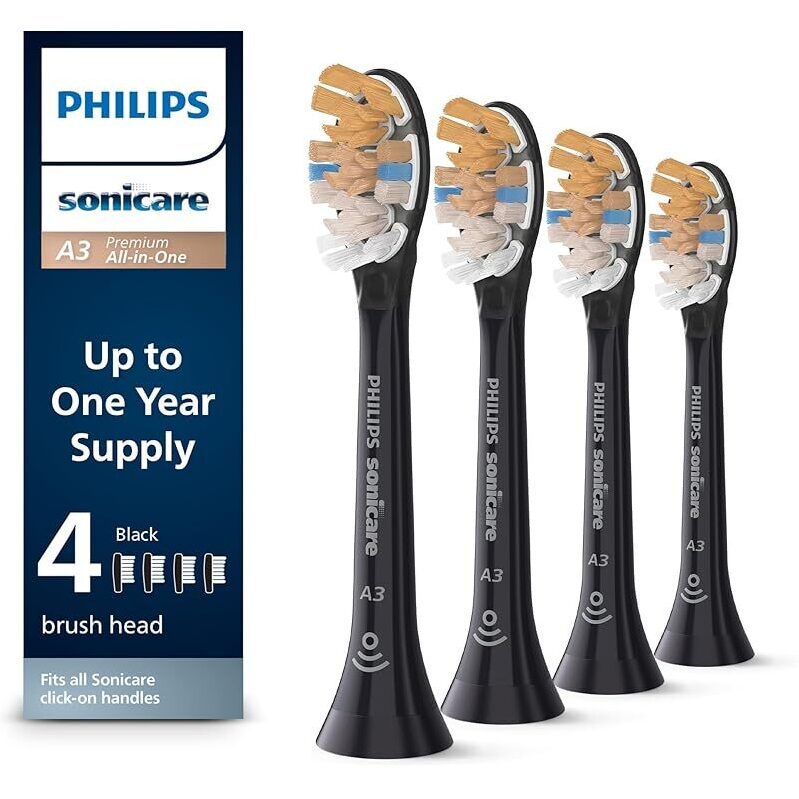 Philips Sonicare A3 All-in-One Replacement Electric Toothbrush Heads - 4 Pack